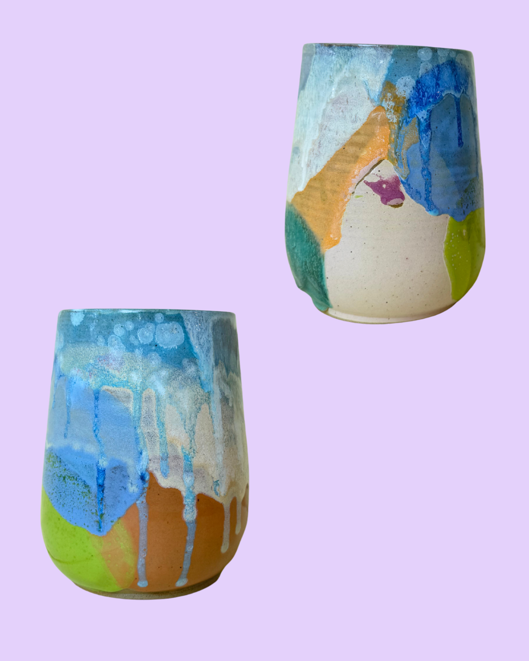 Medium Hand-painted Ceramic Vases