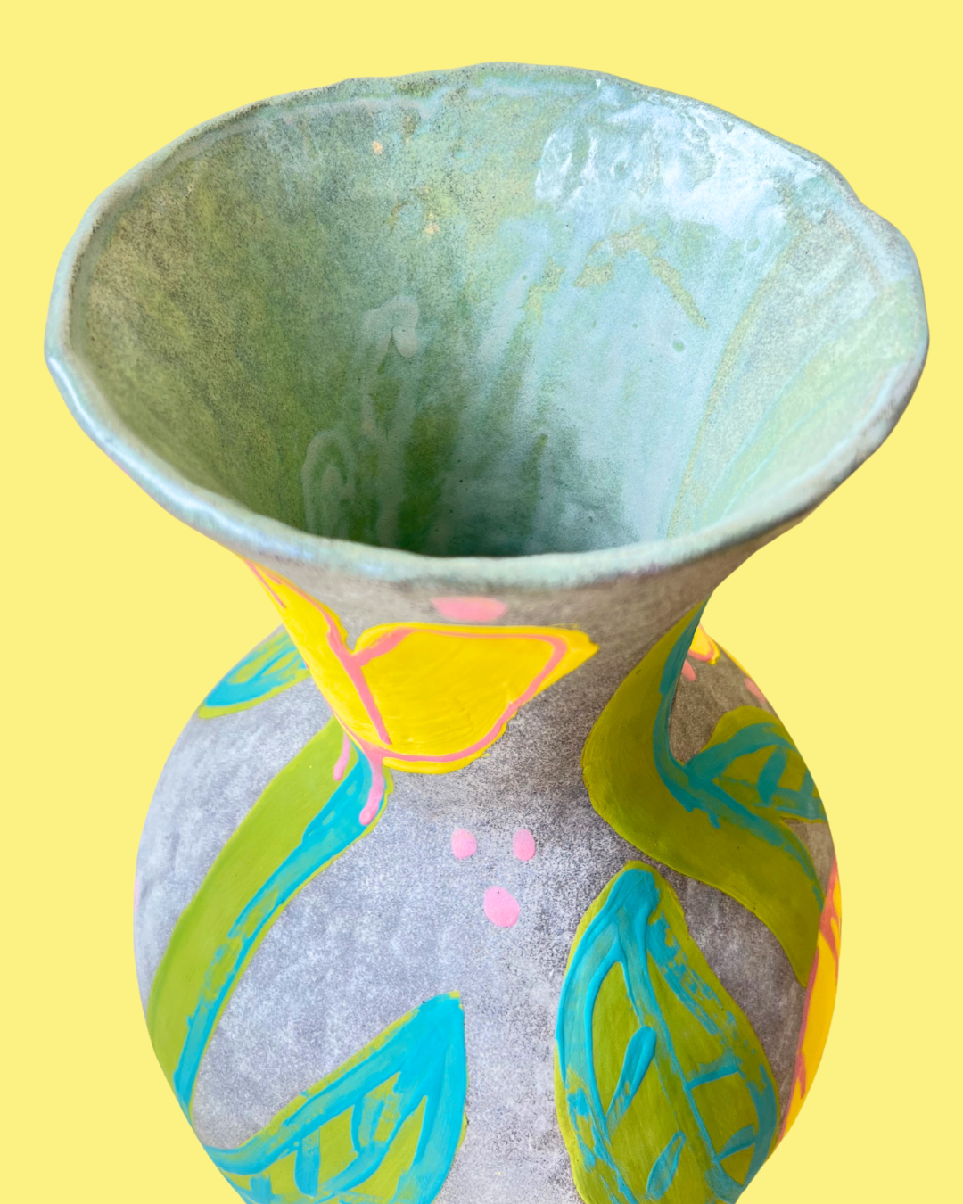 Statement Hand-painted Ceramic Vases