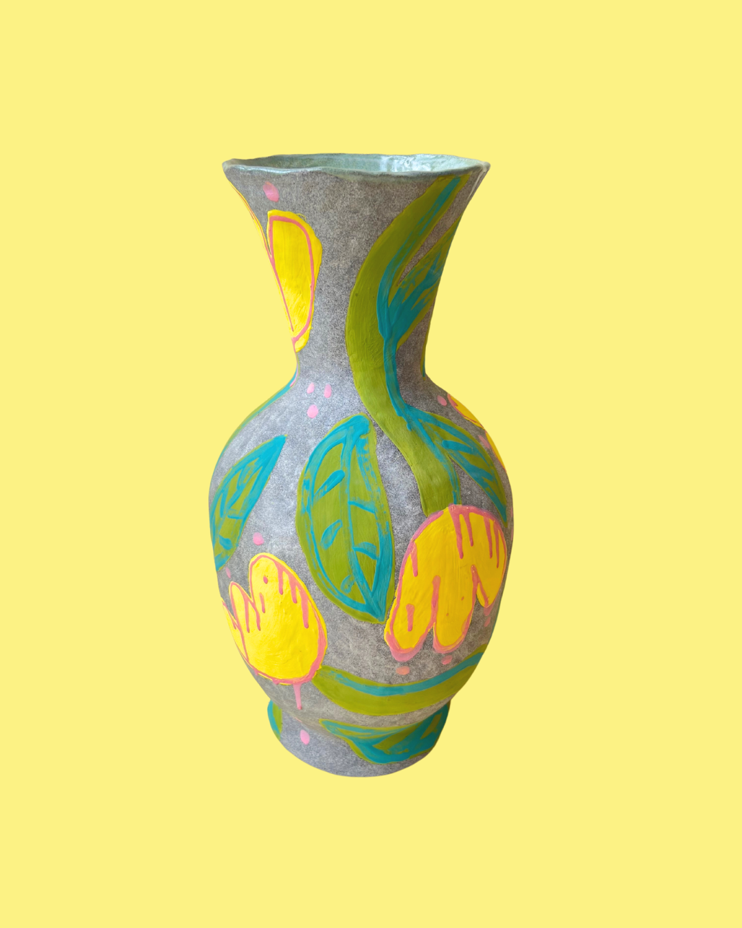 Statement Hand-painted Ceramic Vases