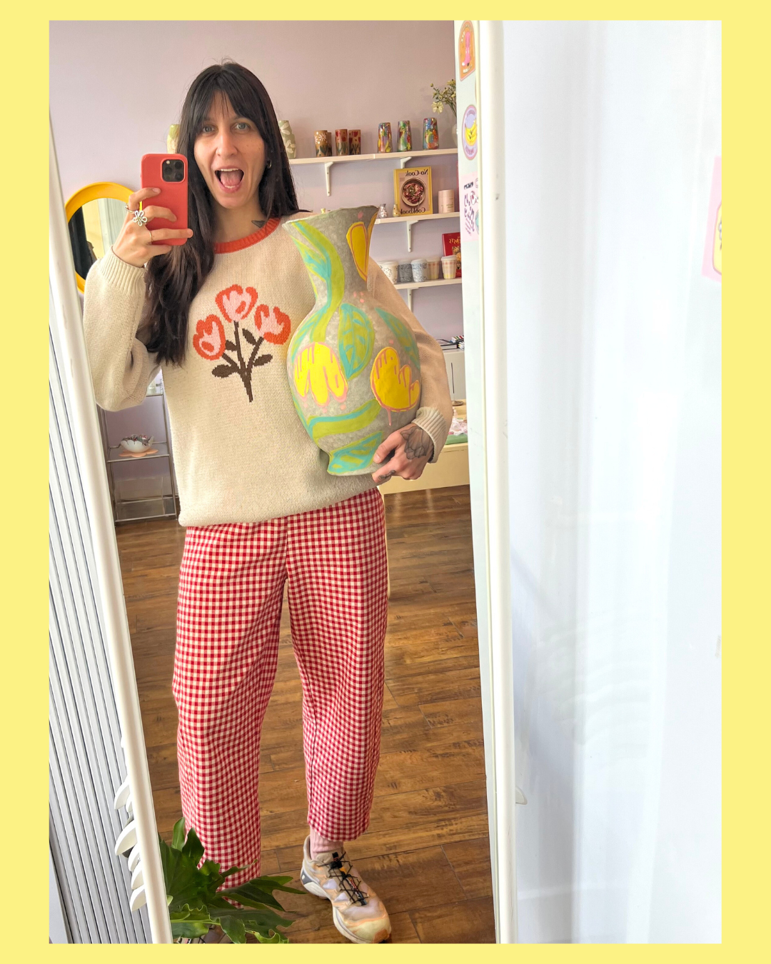 Statement Hand-painted Ceramic Vases