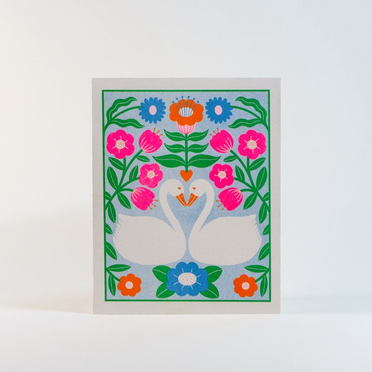 Love Swans Greeting Card