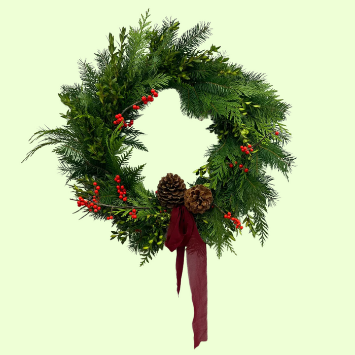 Holiday Flowers + Wreaths