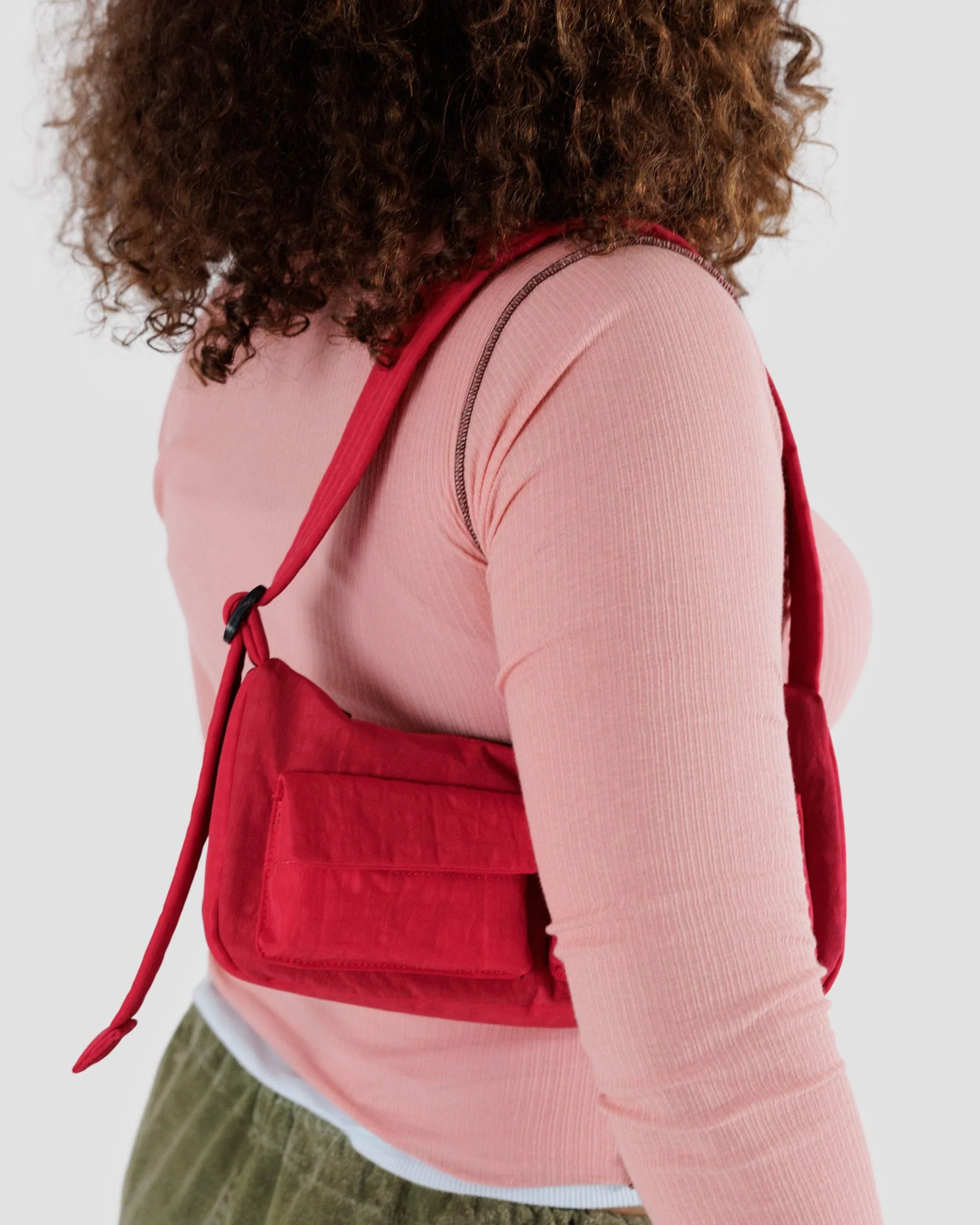 Candy Apple Red Cargo Shoulder Bag