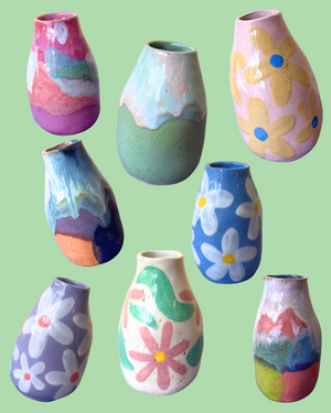 Medium Hand-painted Ceramic Vases