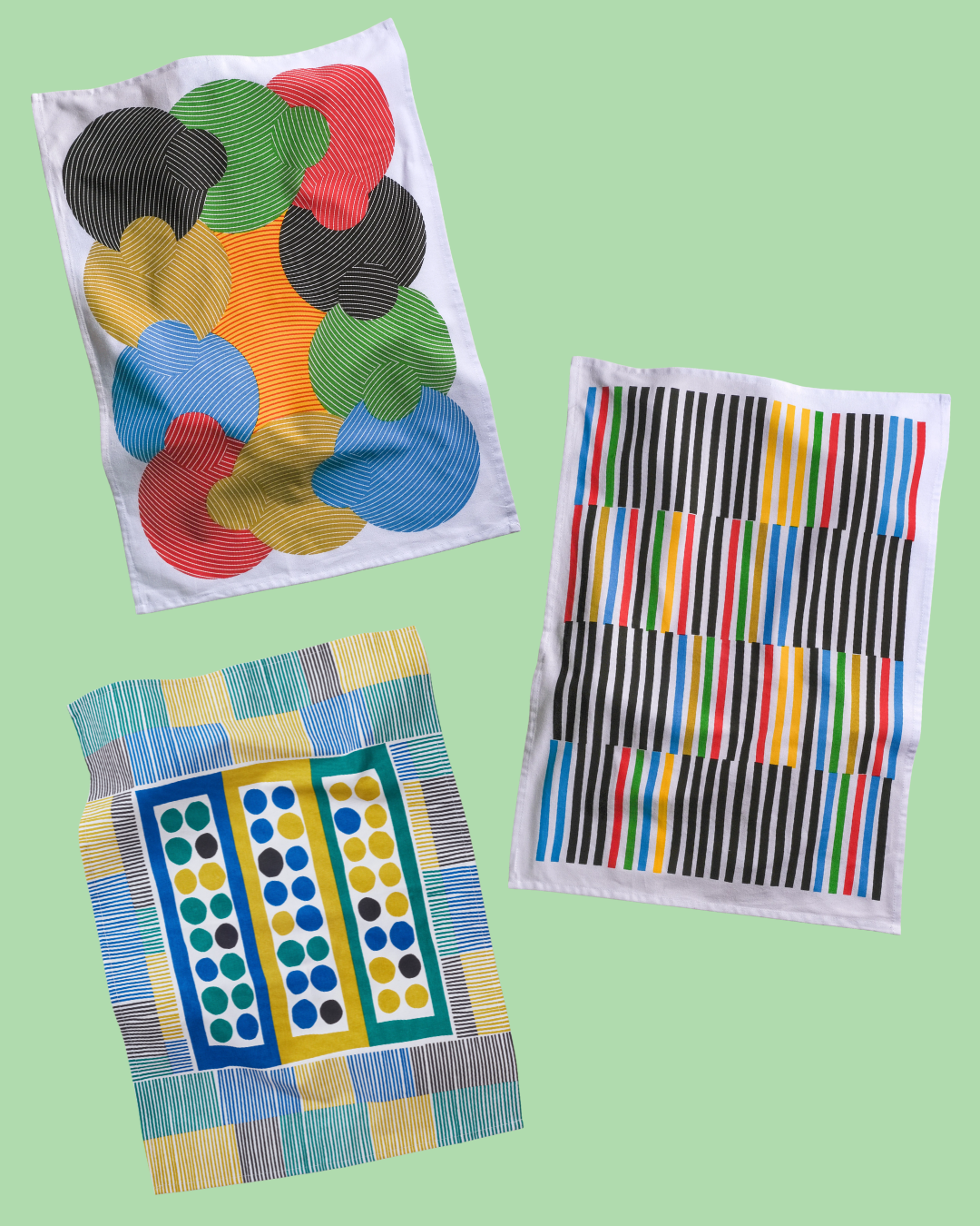 Colourful Shapes Tea Towel