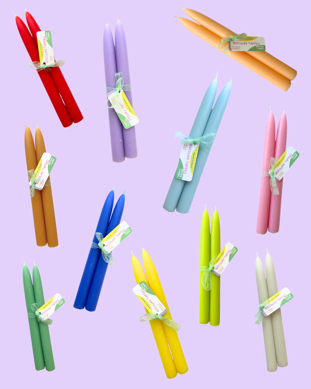 Beeswax Taper Candles