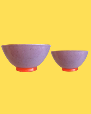 Large Colourful Two Toned Ceramic Bowls