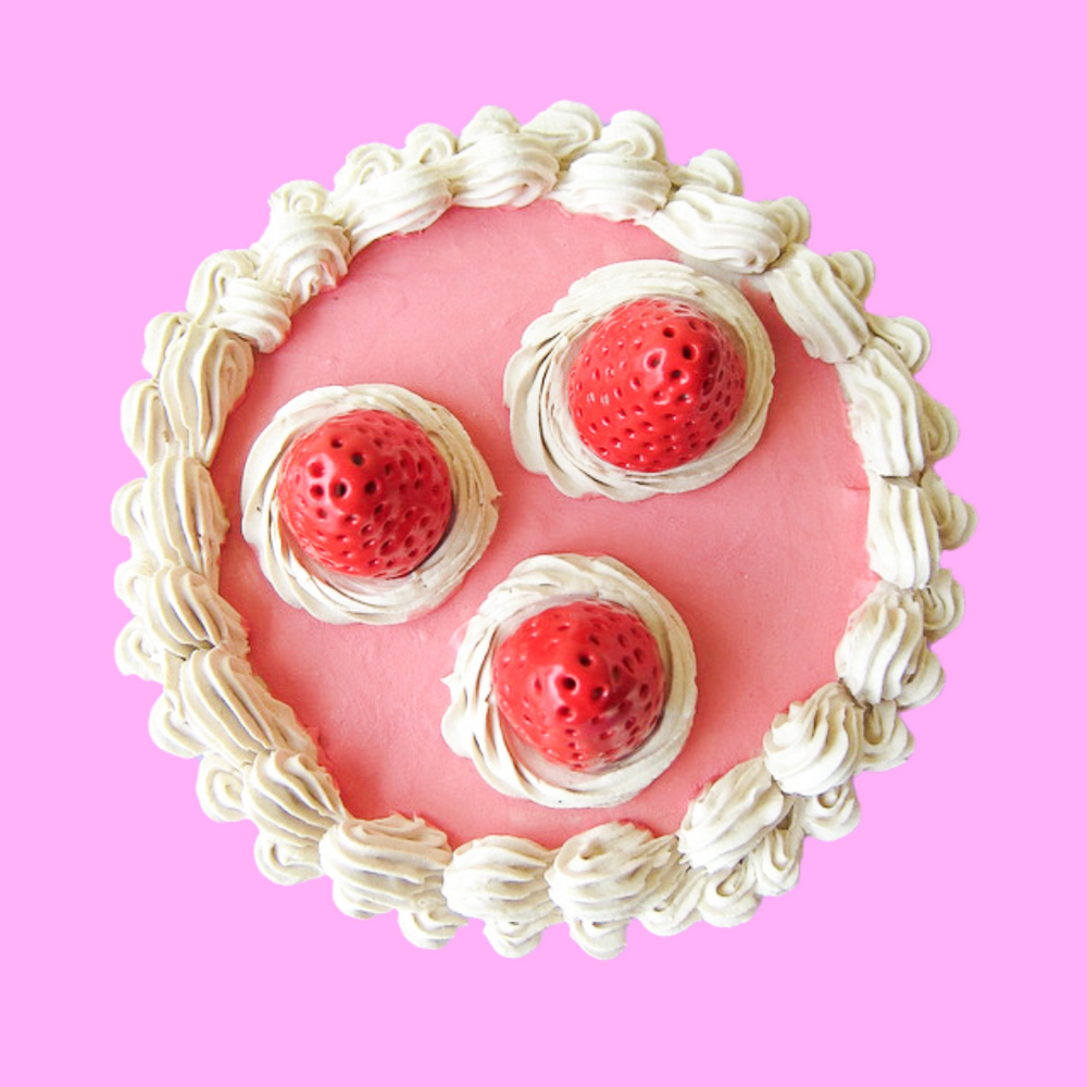 Ceramic Strawberry Pink Cake!
