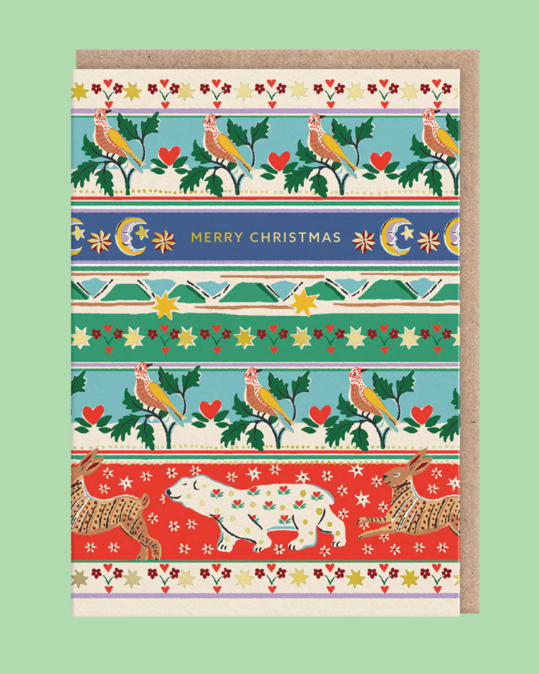 Merry Christmas Stripes Card