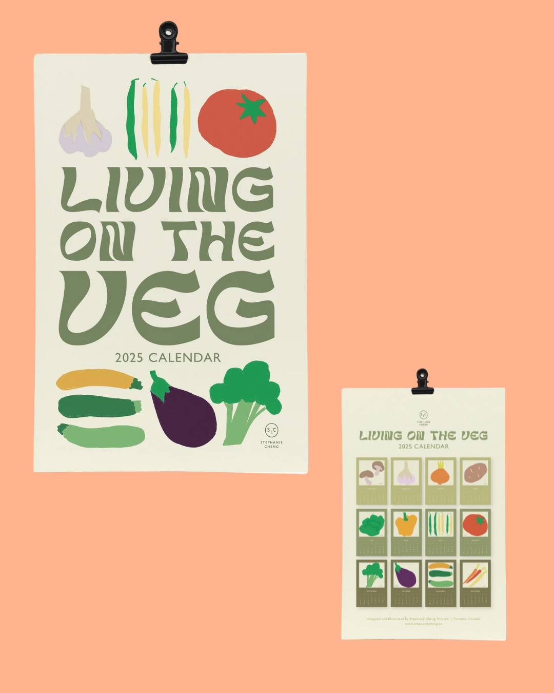 Living On The Veg 2025 Desk Calendar