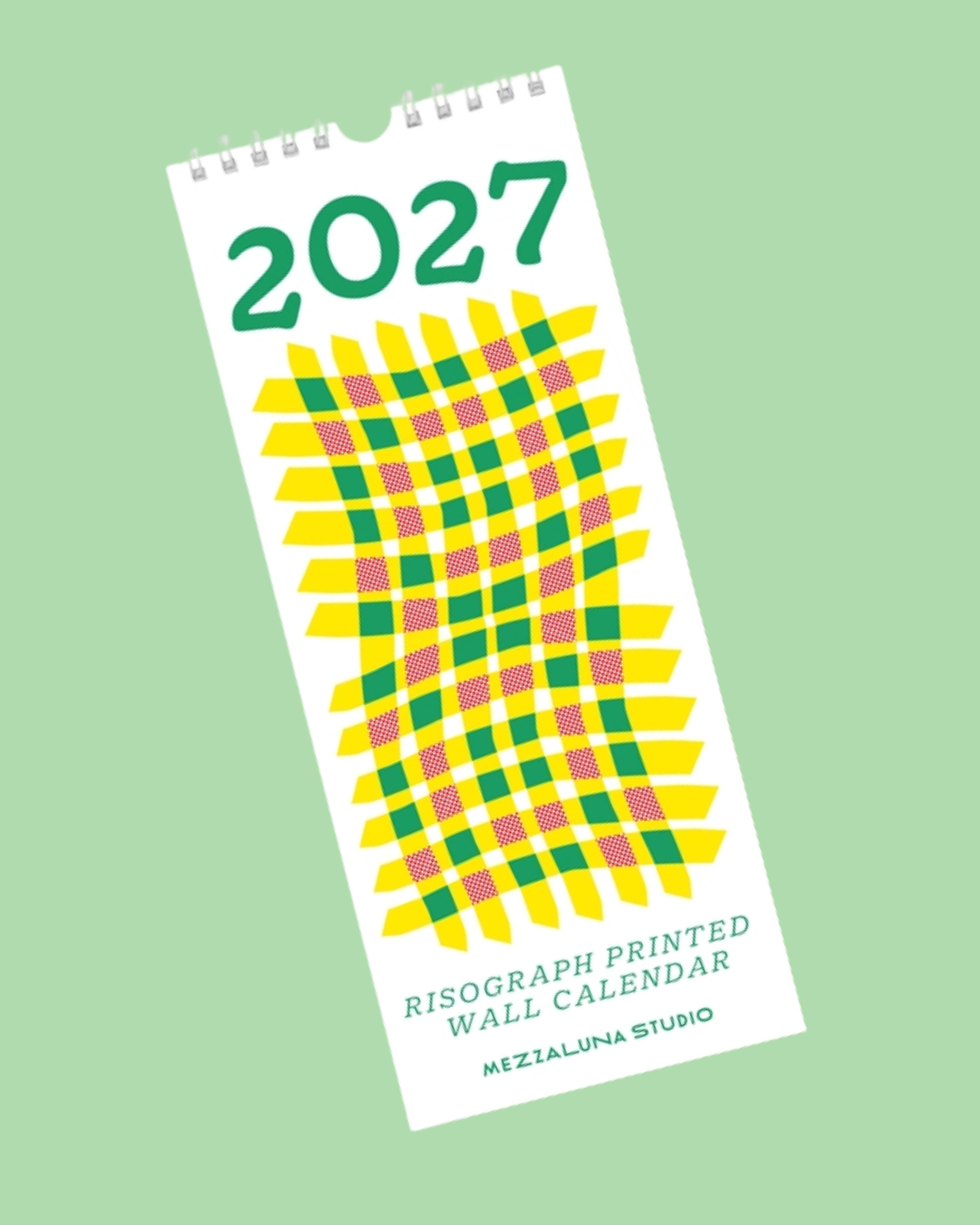 2027 Abstract Shapes Modern Risograph Wall Calendar
