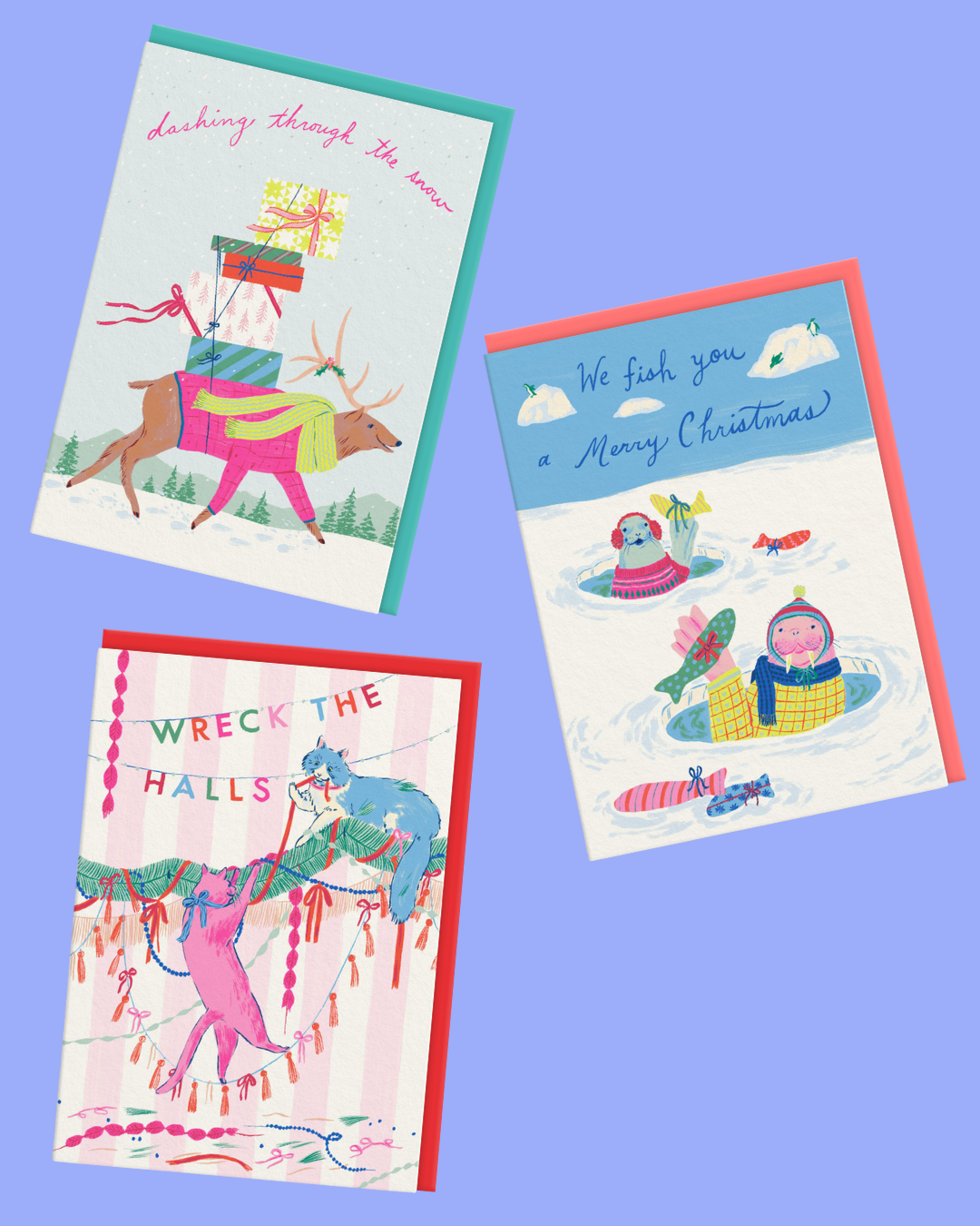 Christmas Critters Boxset of 9 Cards