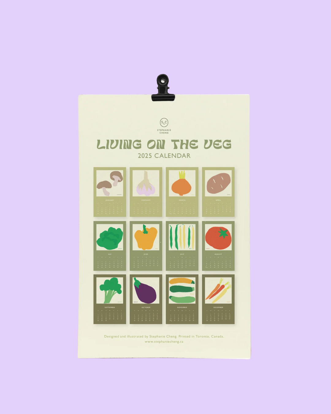 Living On The Veg 2025 Desk Calendar