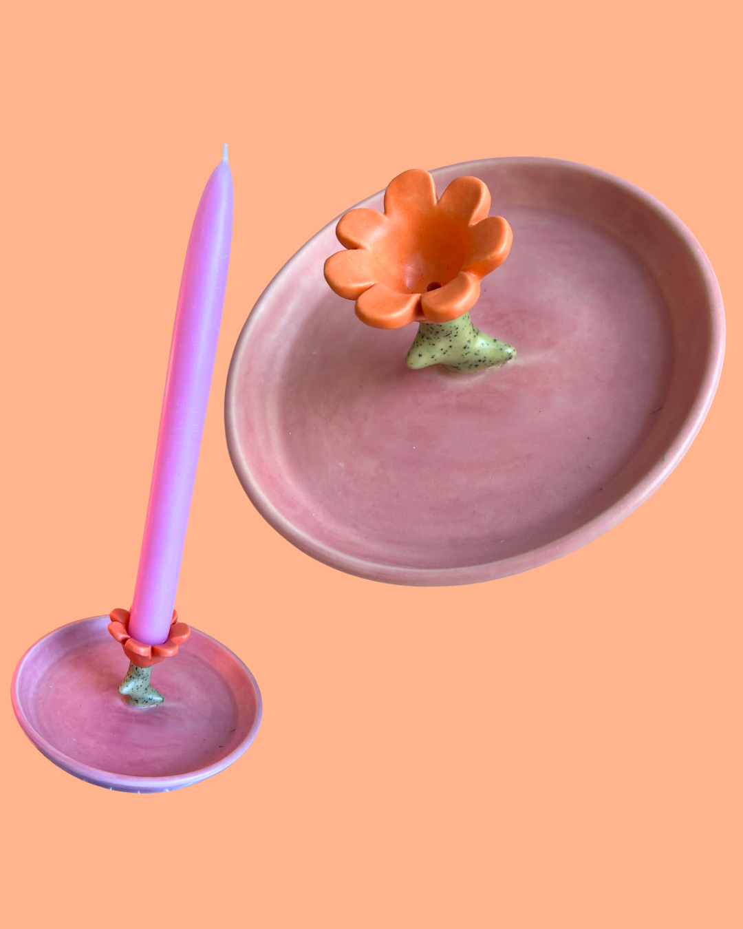 Thorn Floral Candle + Incense Holder