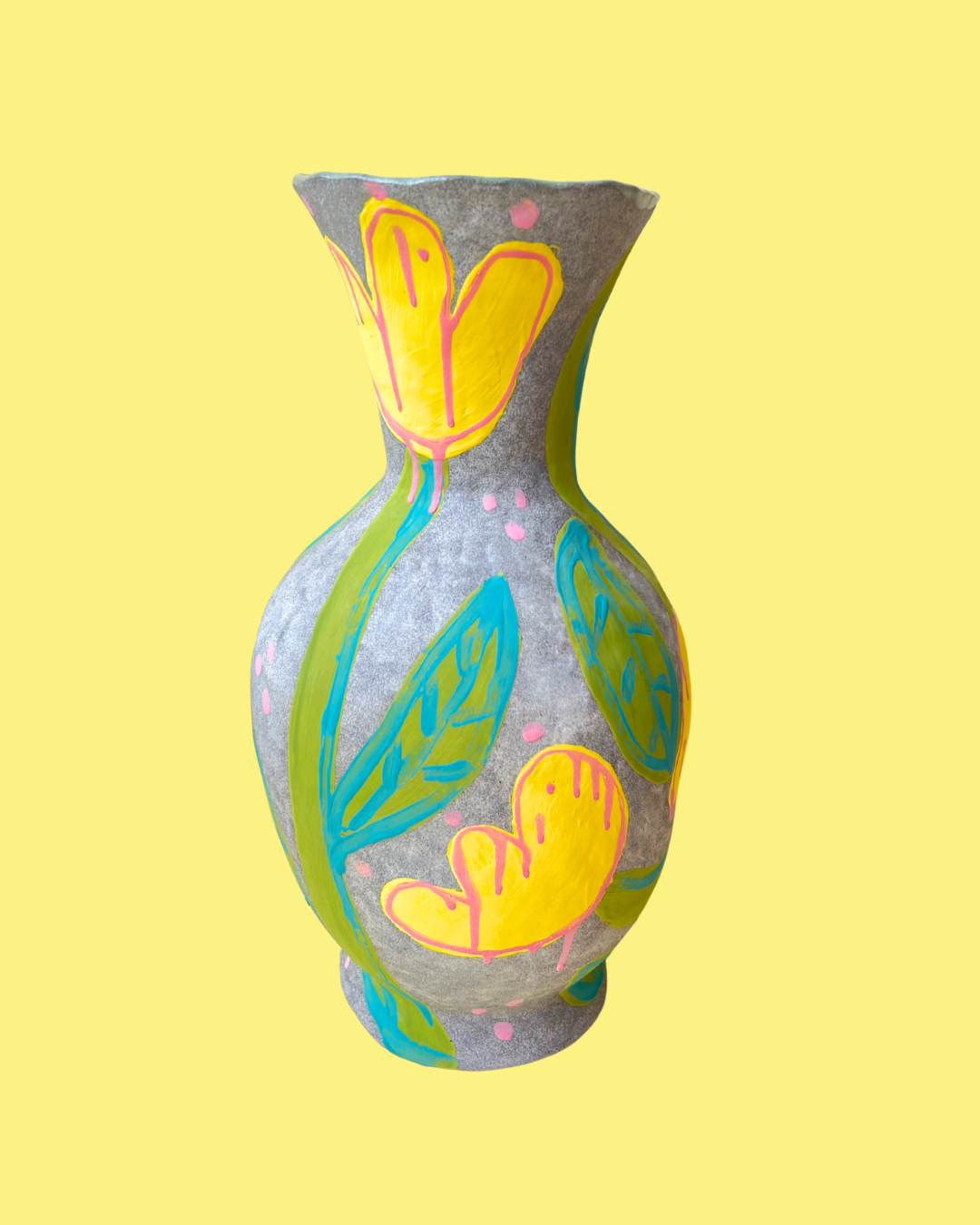 Statement Hand-painted Ceramic Vases