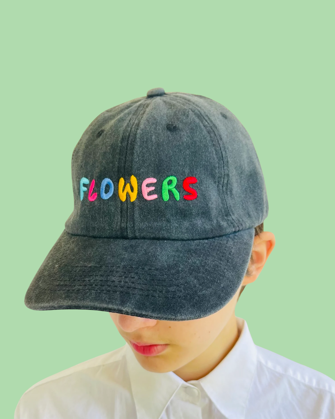 Flowers Embroidered Cap