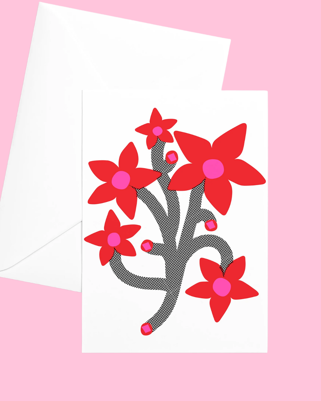 Red Flower Card