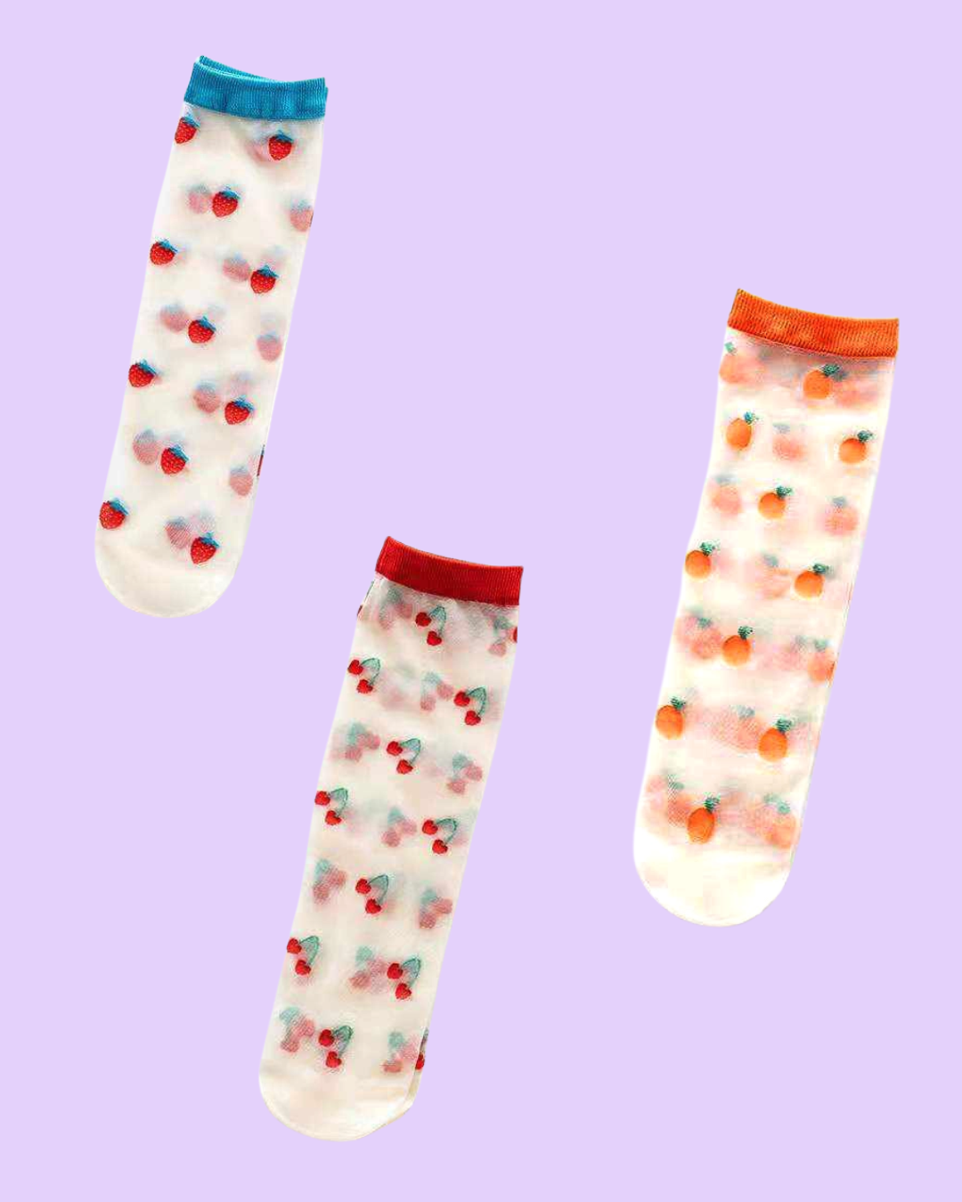 Sheer Fruit Socks