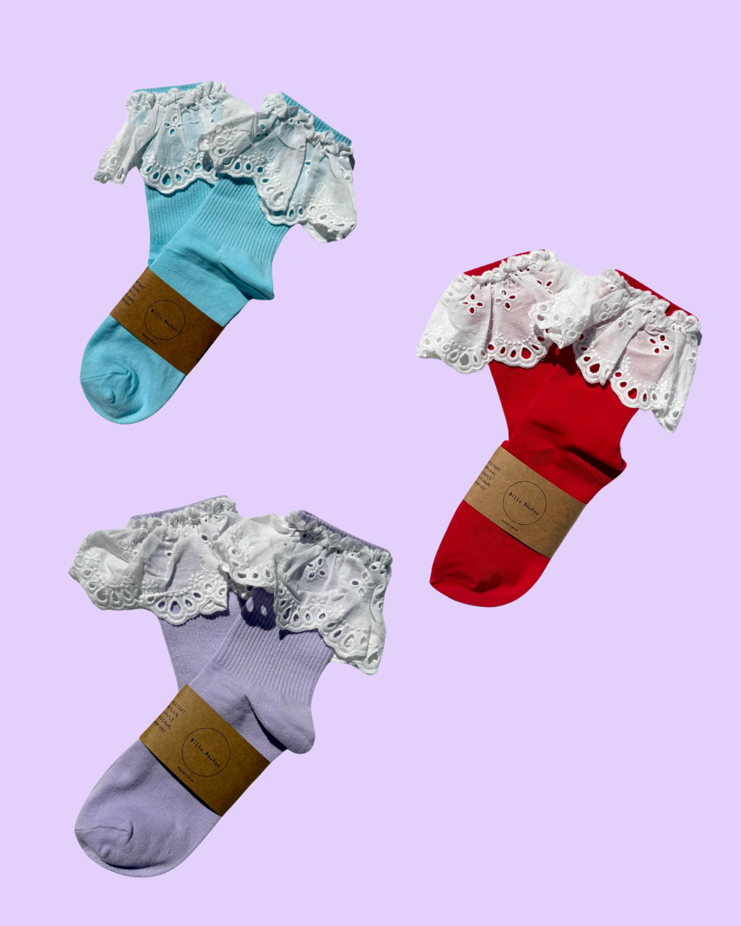 Socks with Lace Trim