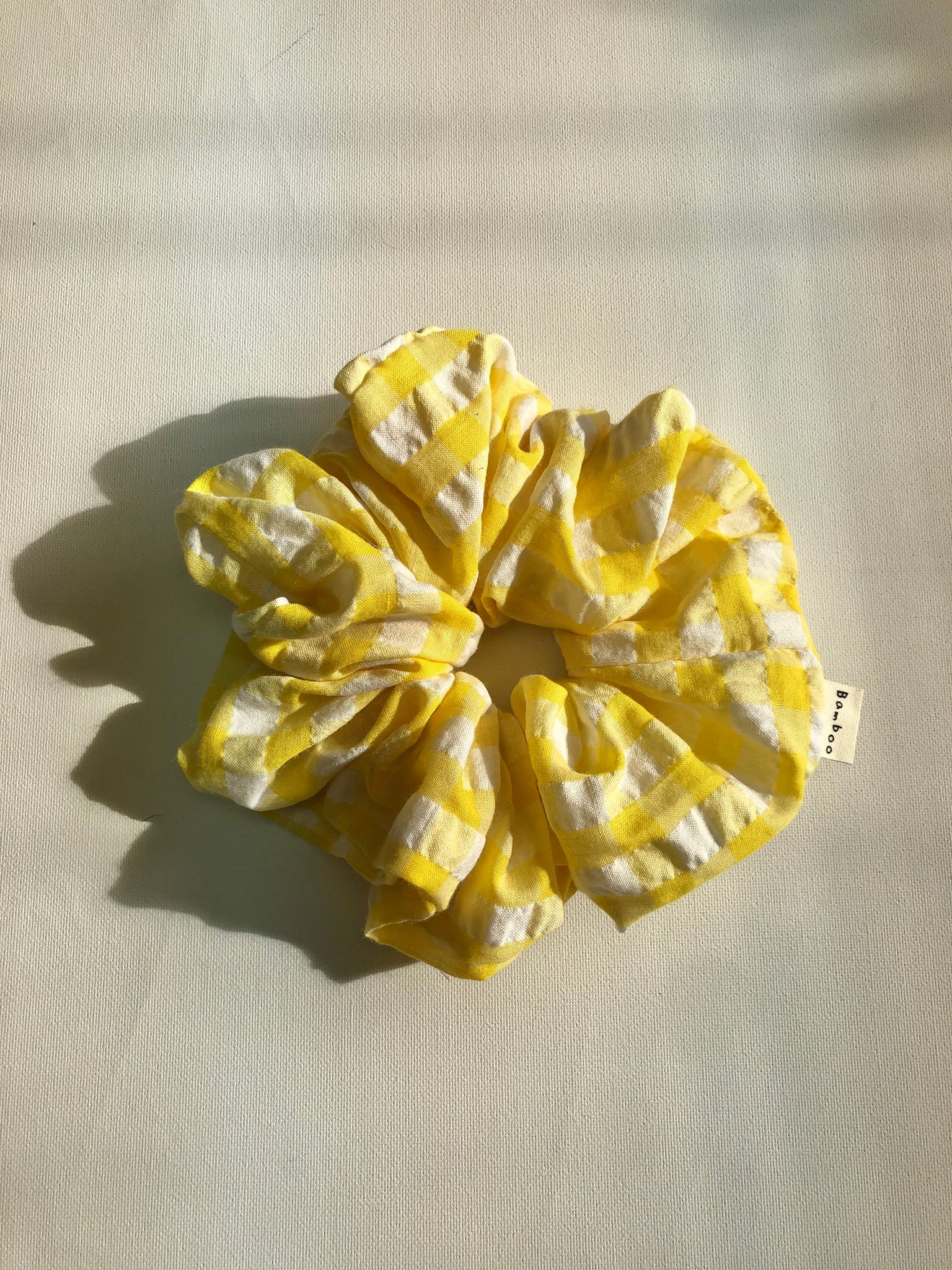 Gingham Cotton Scrunchie