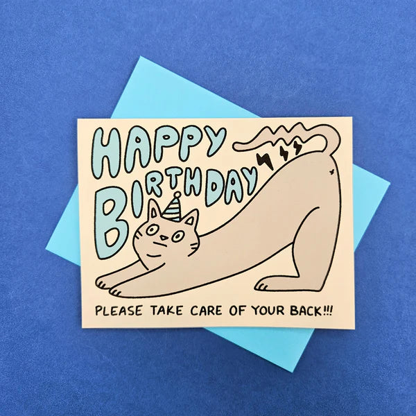 Take Care of Your Back Birthday Card