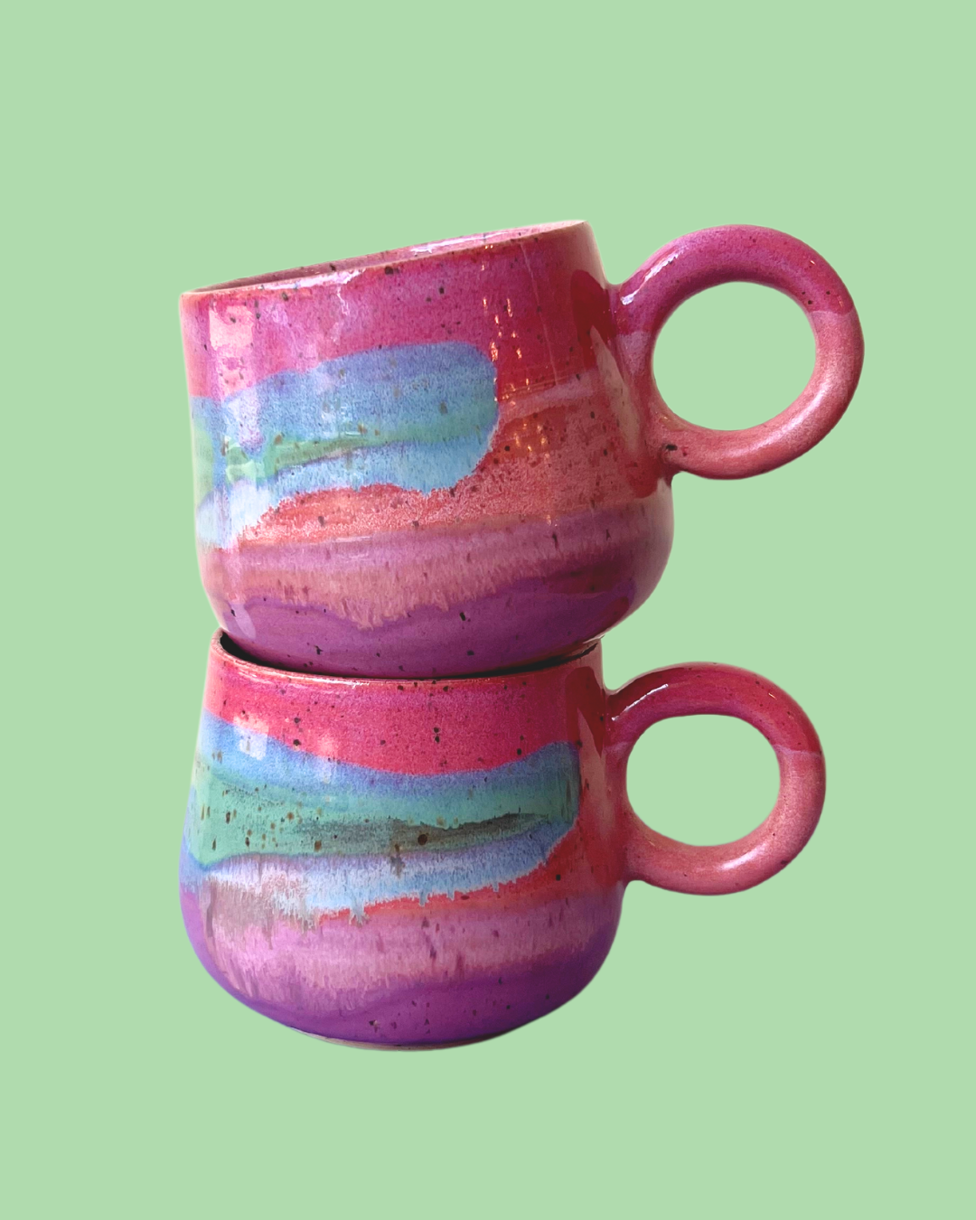 Jewel Toned Ceramic Mugs