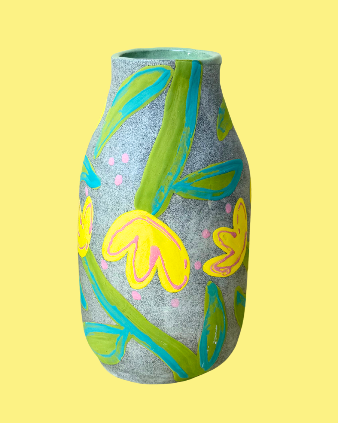 Large Hand-painted Ceramic Vases