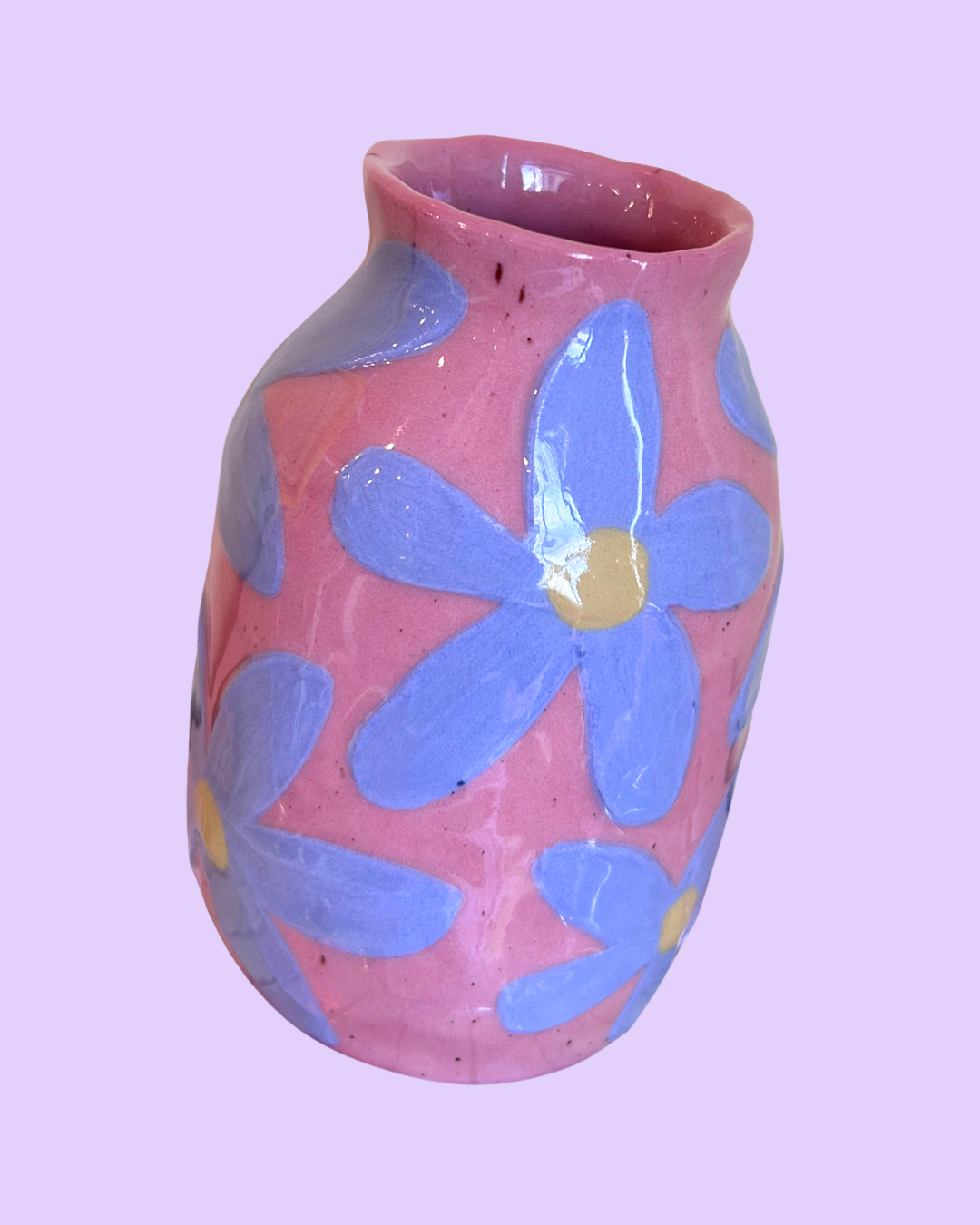Small Hand-Painted Ceramic Vase