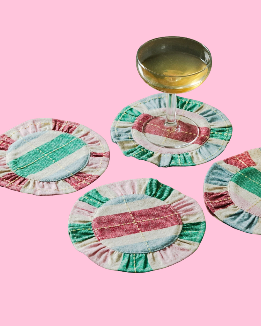 Ruffled Coaster Set