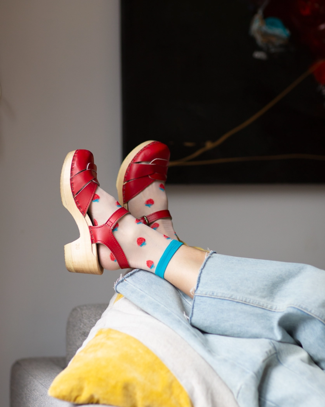 Sheer Fruit Socks