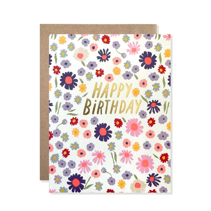 Purple Daisies Birthday Cards