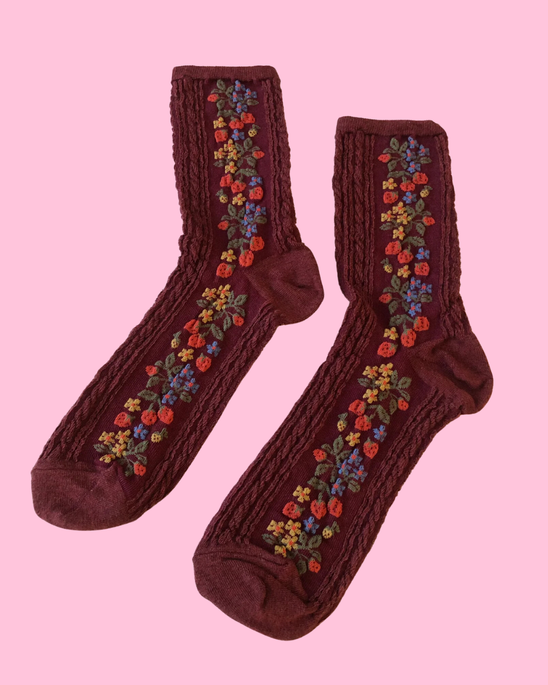 Strawberry Garden Socks