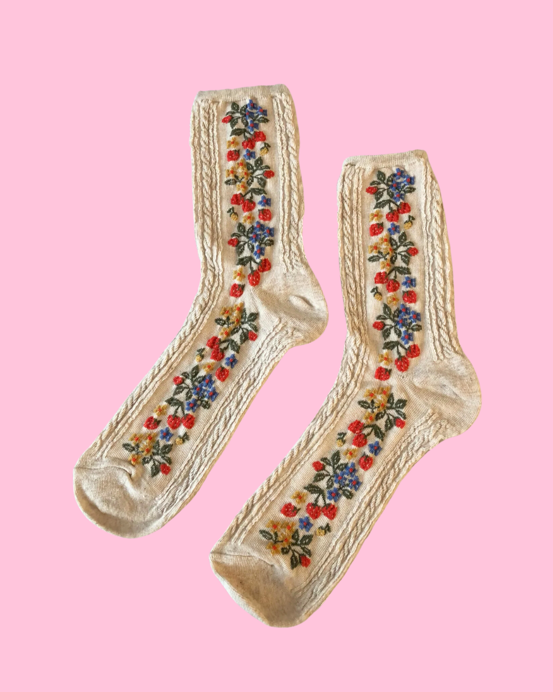 Strawberry Garden Socks