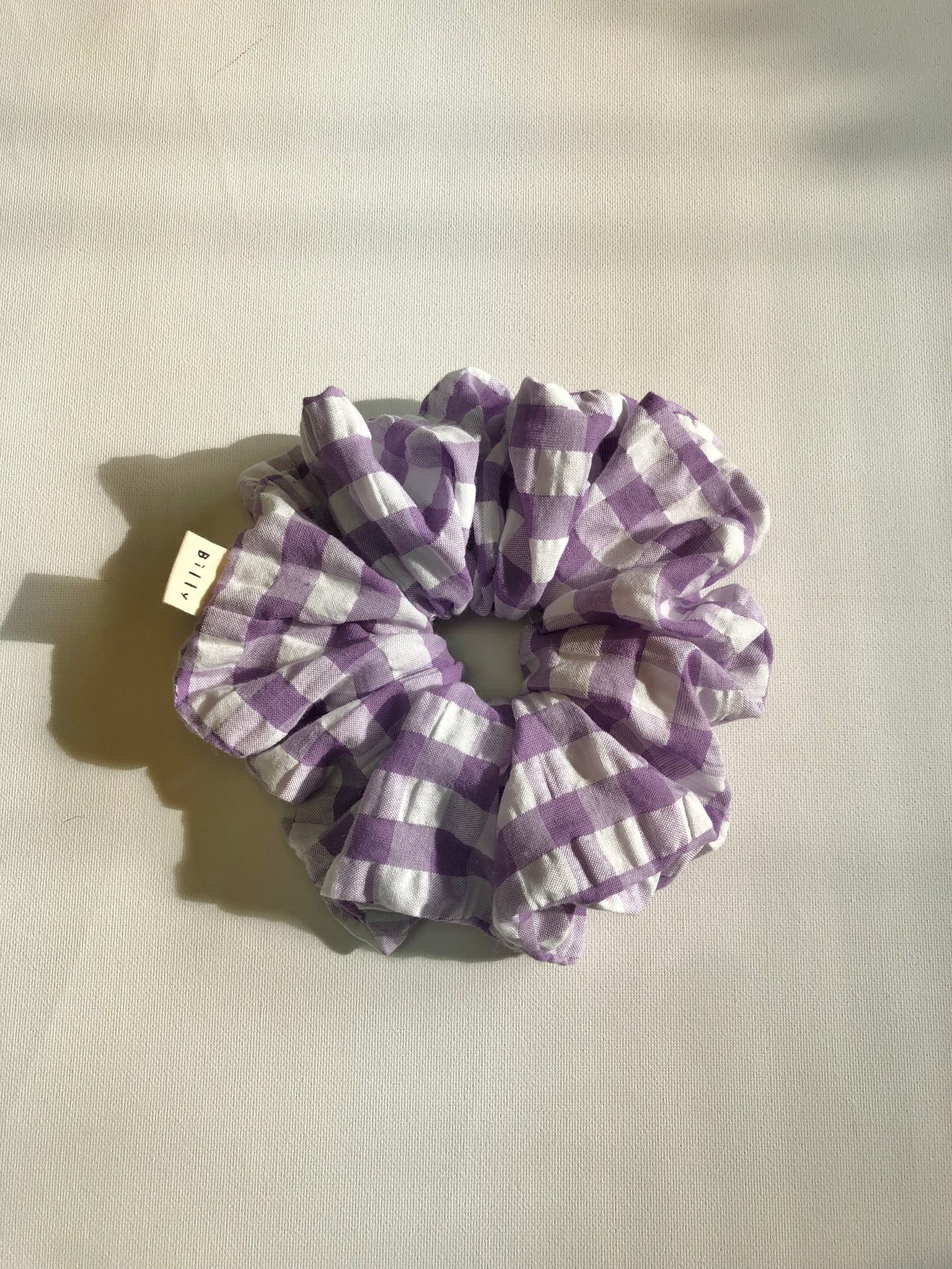 Gingham Cotton Scrunchie