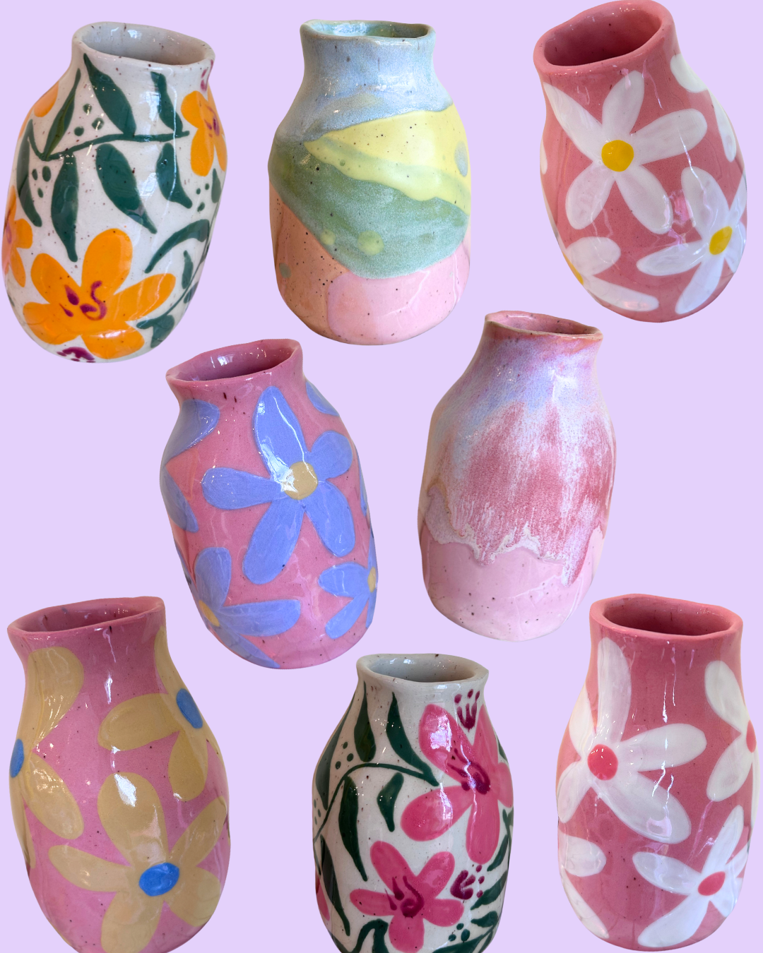 Small Hand-Painted Ceramic Vase