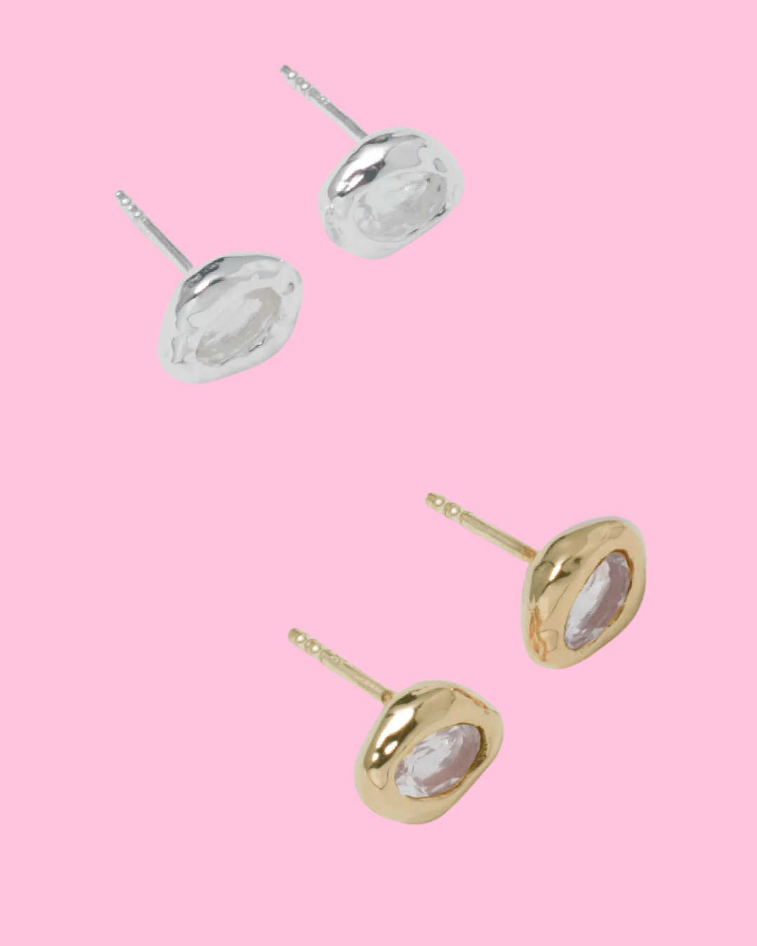 Cora White Topaz Studs