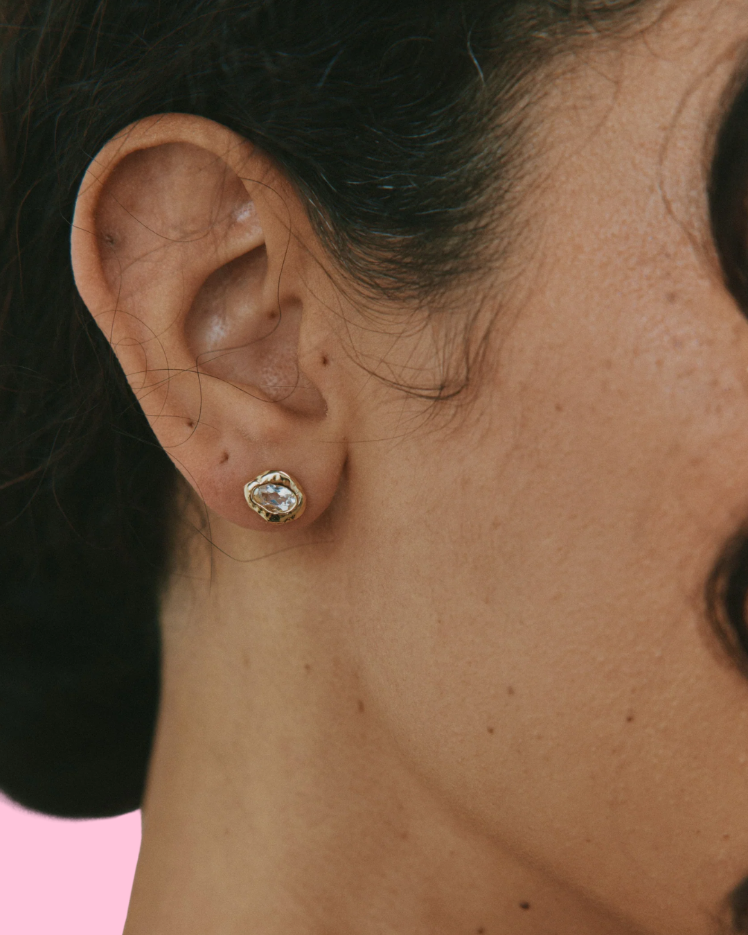 Cora White Topaz Studs