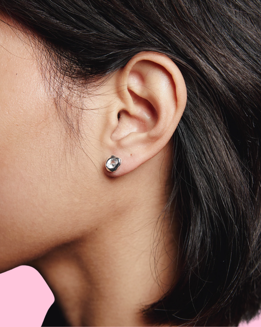 Cora White Topaz Studs