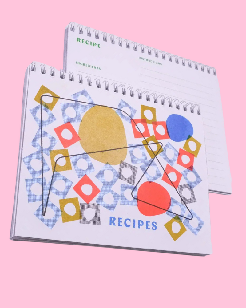 Abstract Shapes Risograph Recipe Books