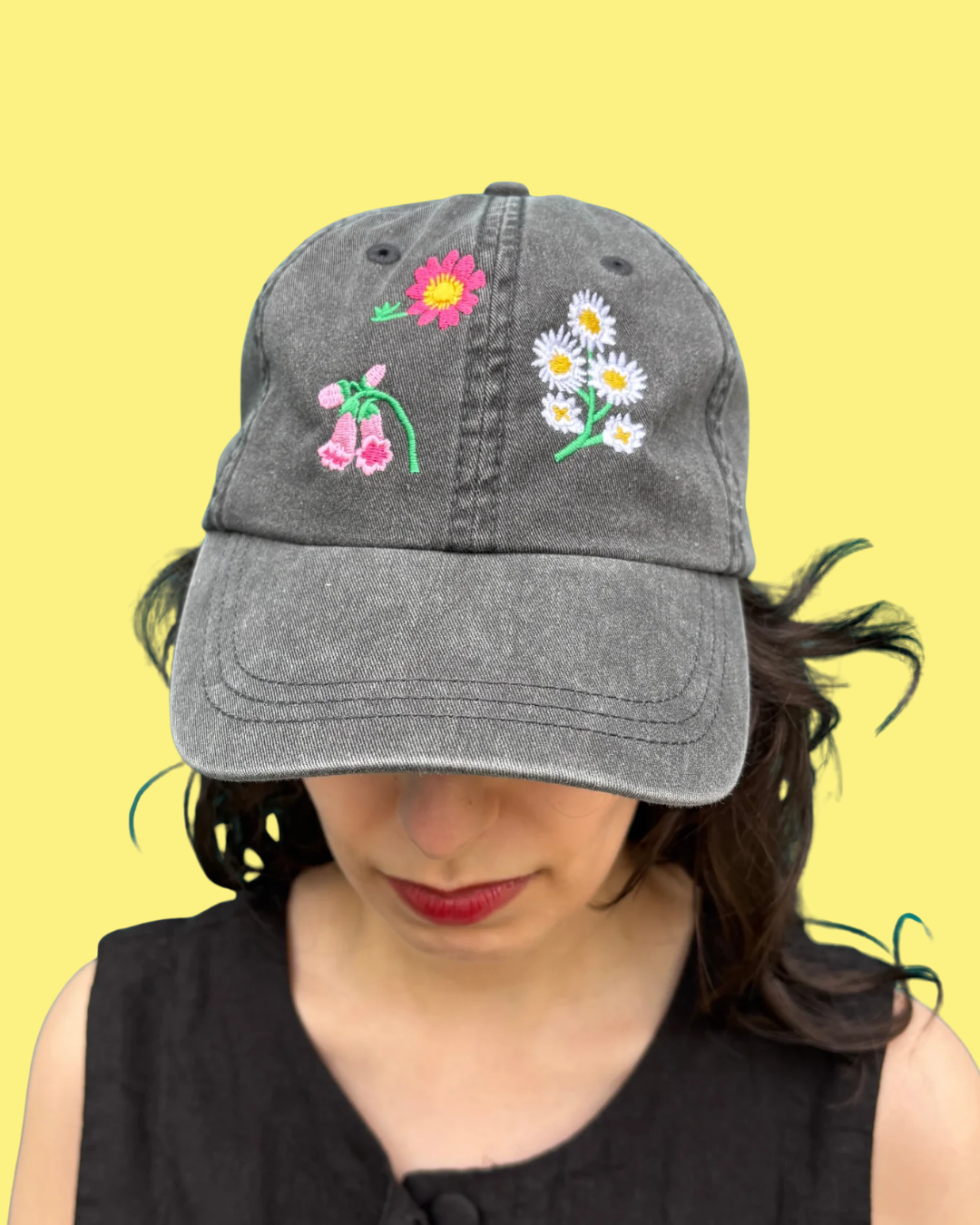 Wildflowers Embroidered Cap