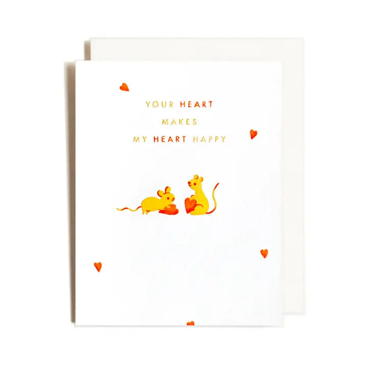 Happy Hearts Mouse  Card