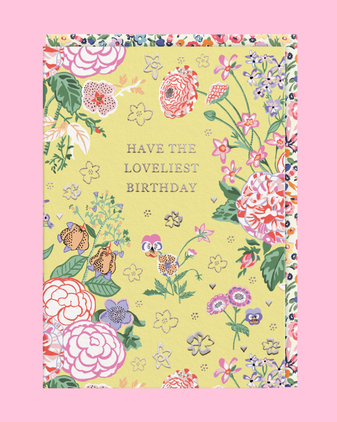 Yellow Posy Birthday Card