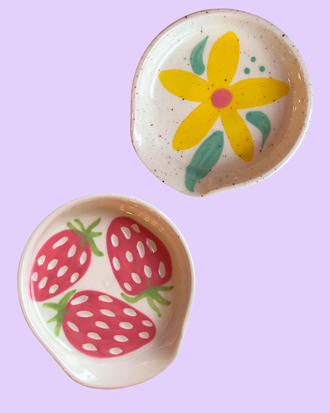 Hand-painted Ceramic Spoon Rests