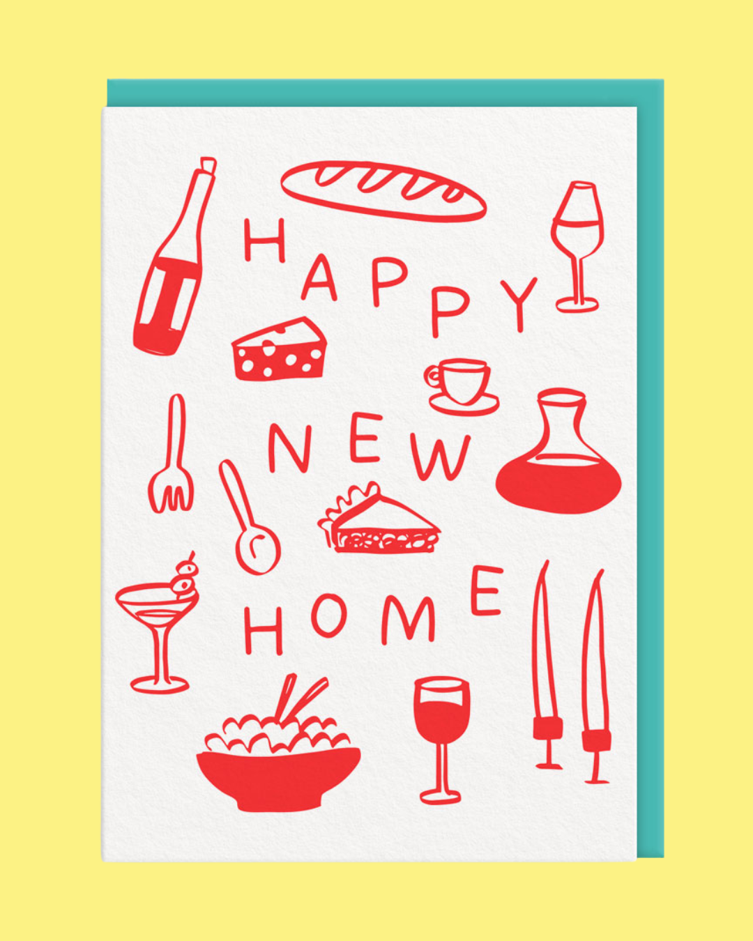 Happy New Home Doodles Card