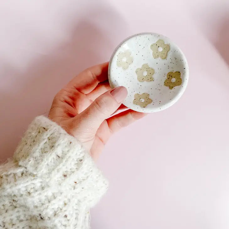 Mini Flower Ceramic Dish