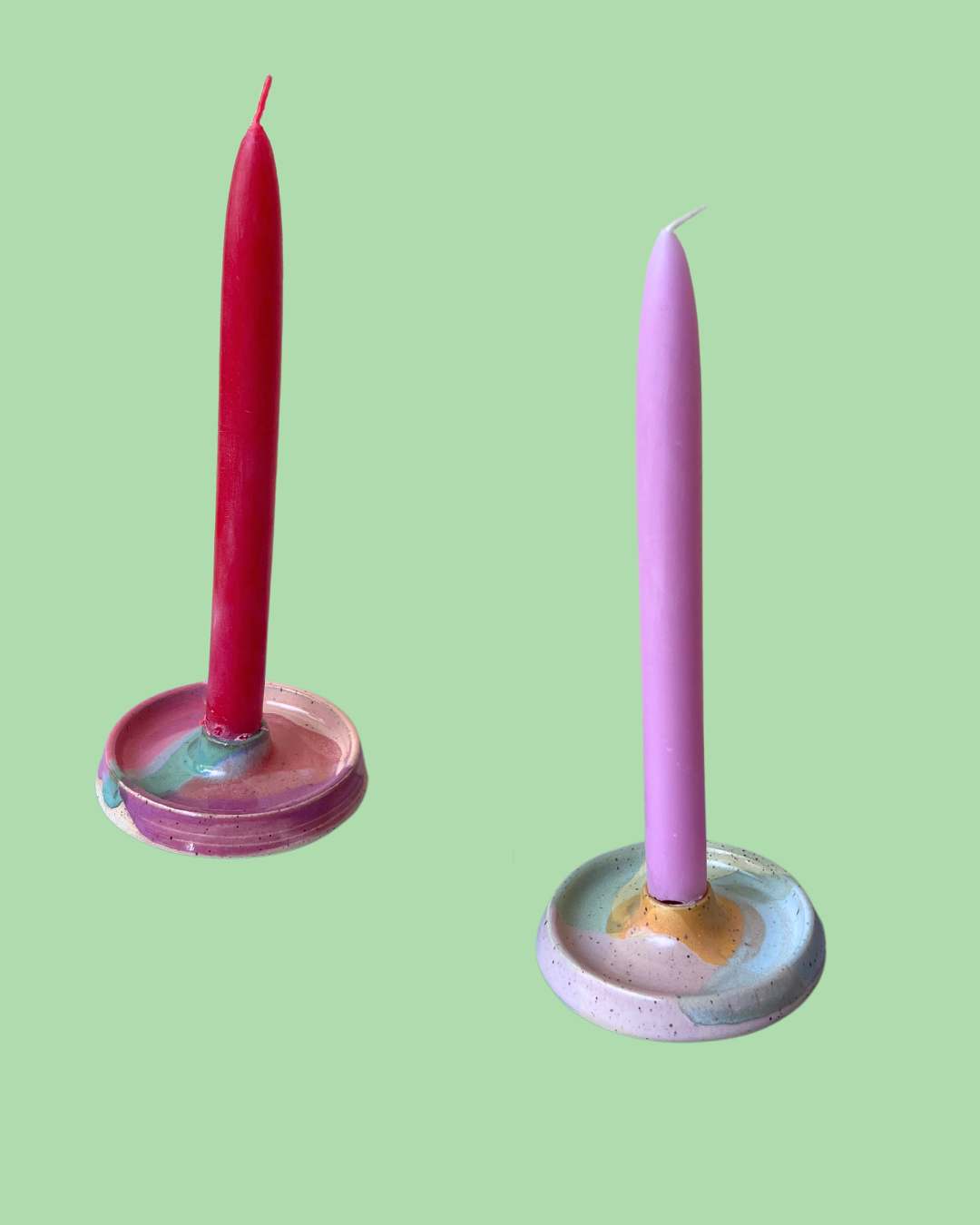 Hand-painted Ceramic Candle Holder