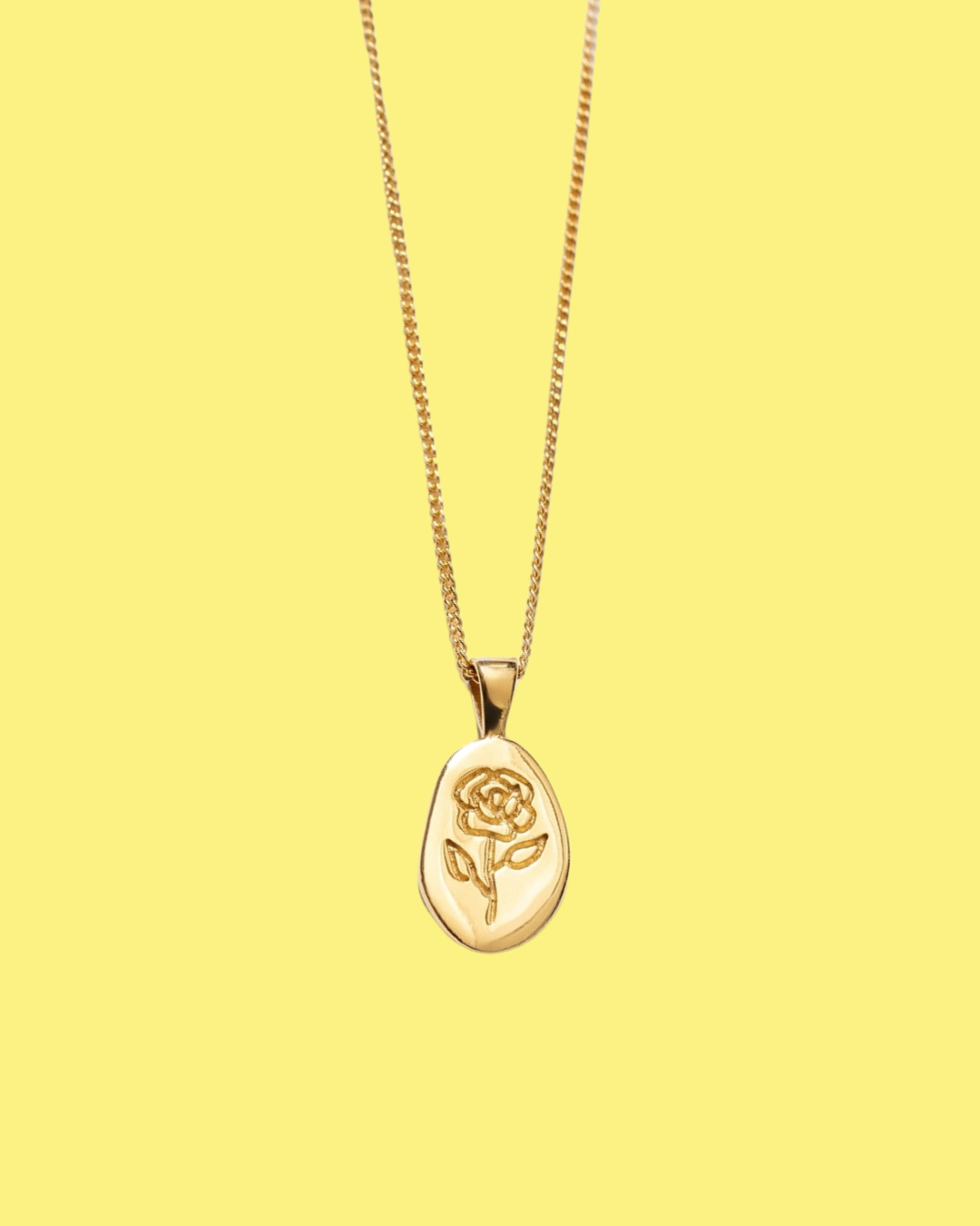 Rose Necklace in Gold