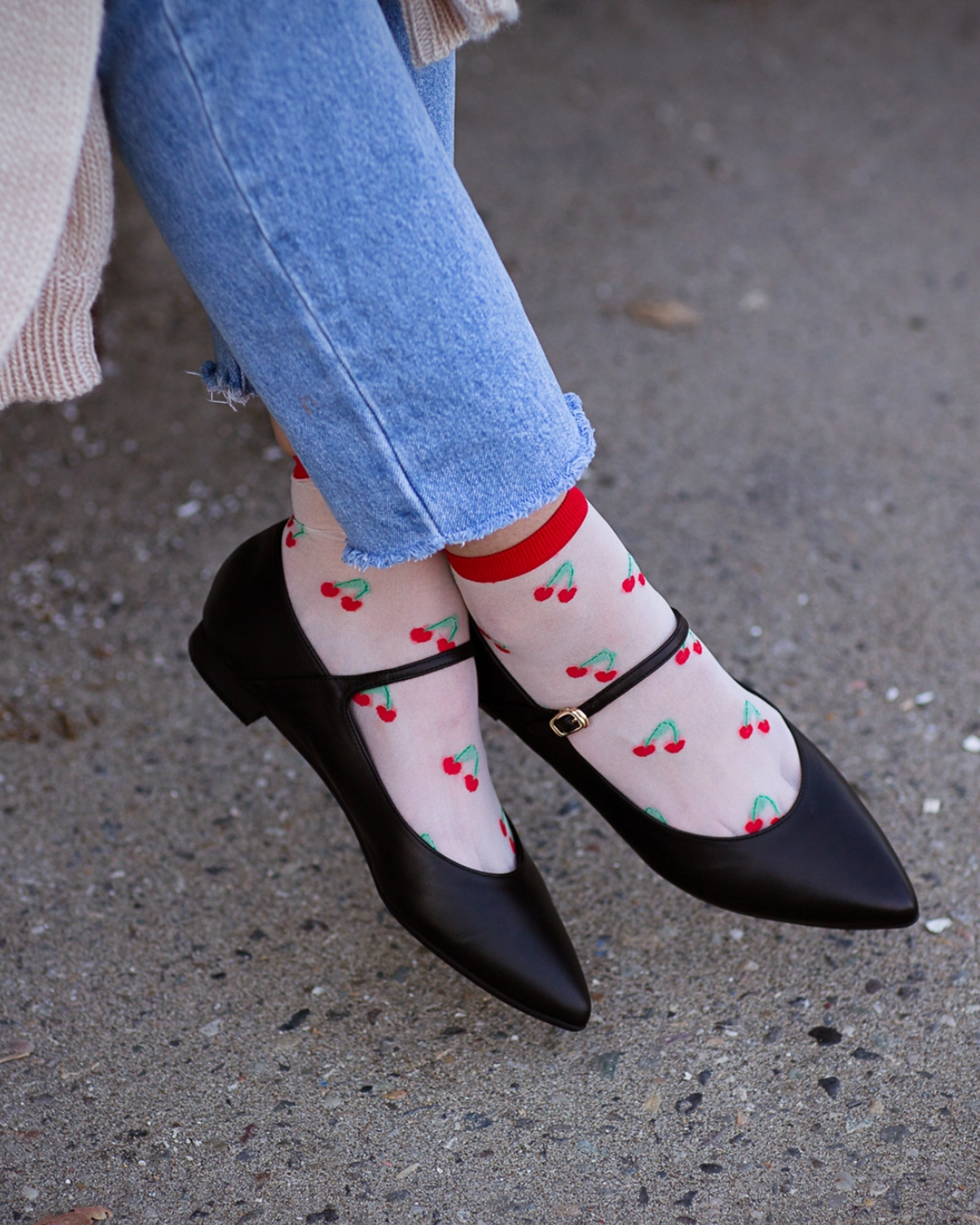 Sheer Fruit Socks