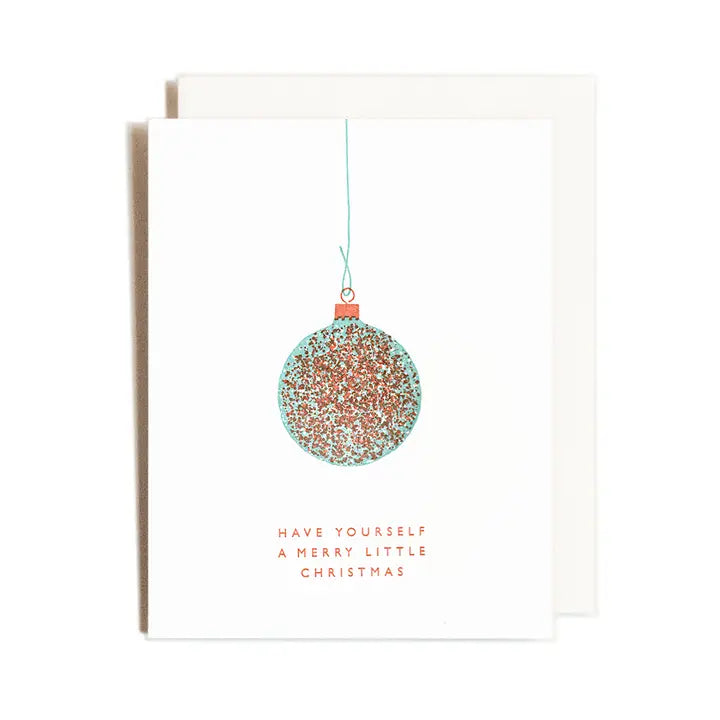 Classy Single Ornament Card