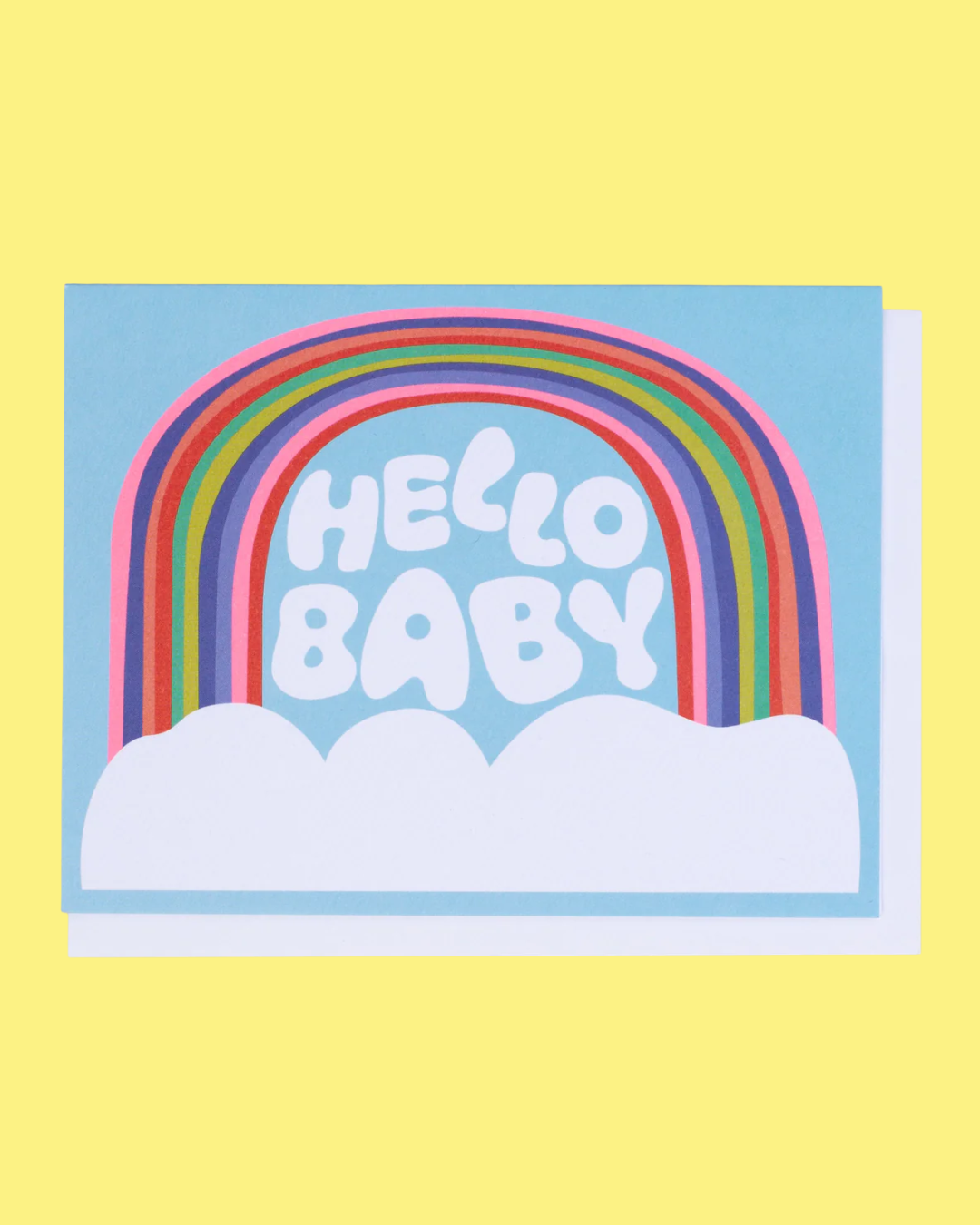 Rainbow Hello Baby Card
